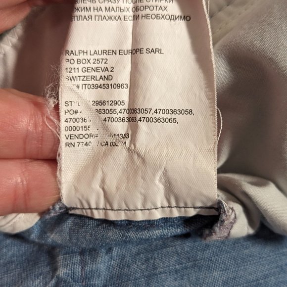 Chambray Club Monaco Scalloped shorts - Picture 7 of 8